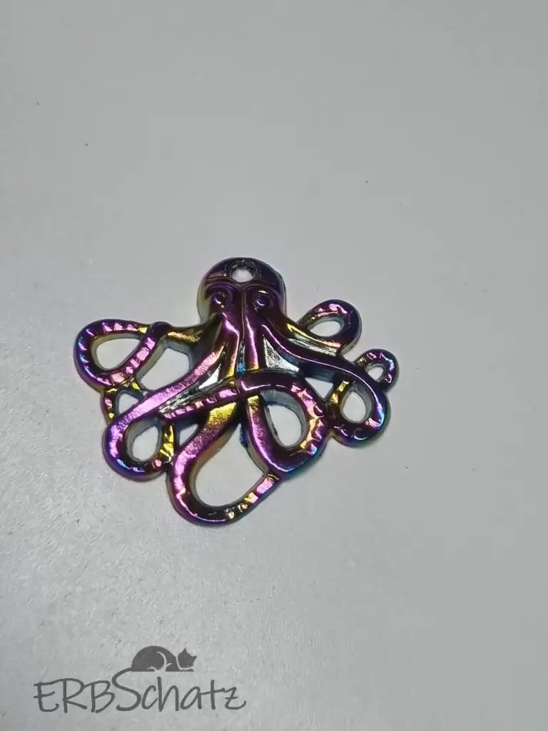 Anhänger/Charm Rainbow Kraken - reißverschluss schieber