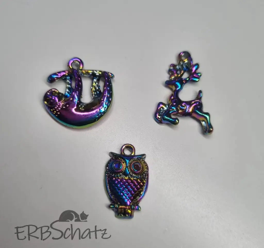 Anhänger/Charm Rainbow Tiere - reißverschluss schieber