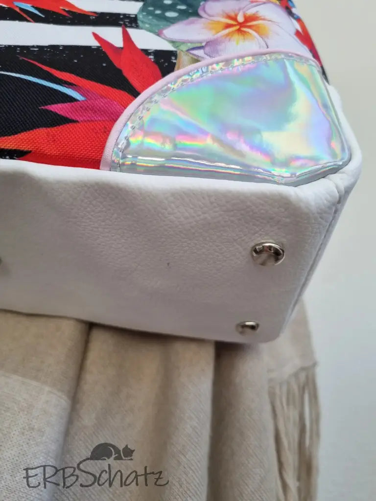 Bowlerbag Sommerblumen - reißverschluss schieber