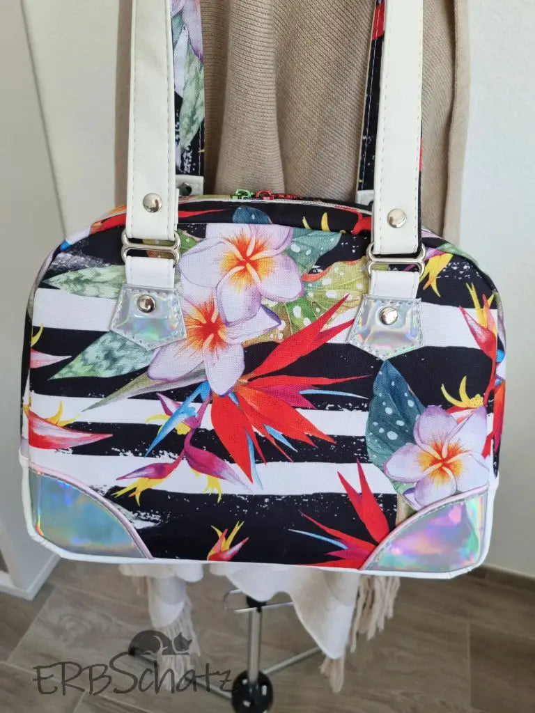 Bowlerbag Sommerblumen - reißverschluss schieber