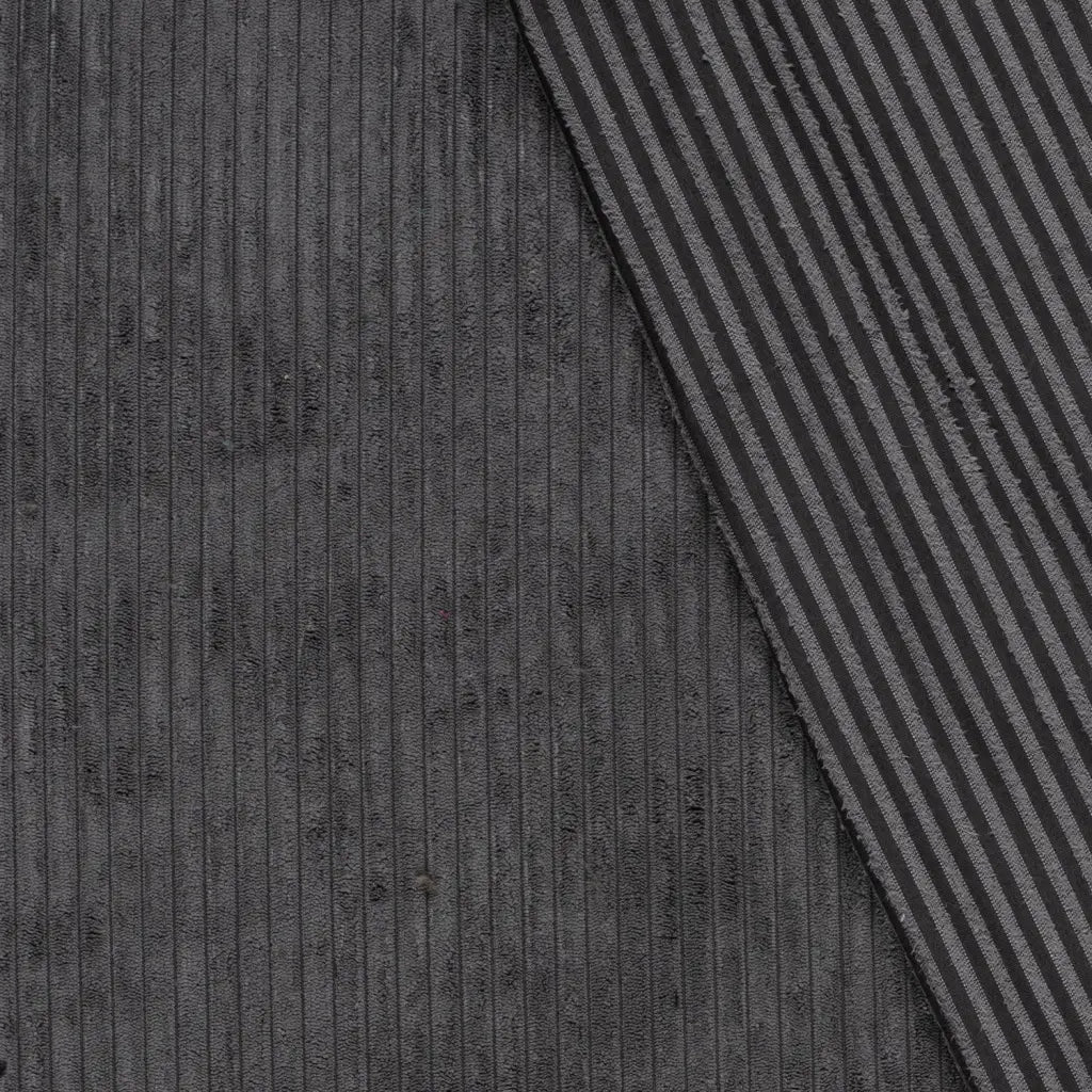 Breitcord | Farbauswahl | 1 cm Rippen Schwarz