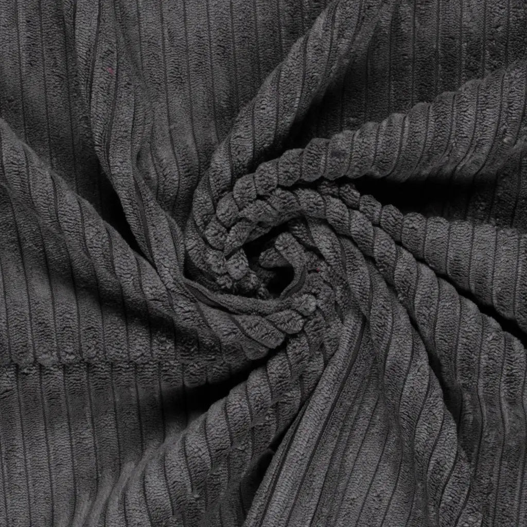 Breitcord | Farbauswahl | 1 cm Rippen Schwarz