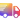 Farbiger Gradient-Lieferwagen-Icon mit Linien auf seinem Ladebereich.