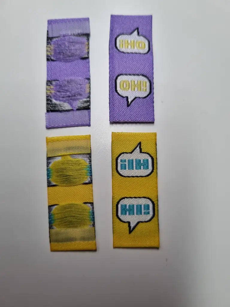 Bunte Label zum Einnähen Lila