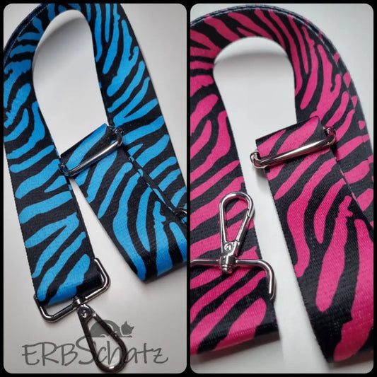 Crossbody Gurt Zebra bunt 38mm Gurtband