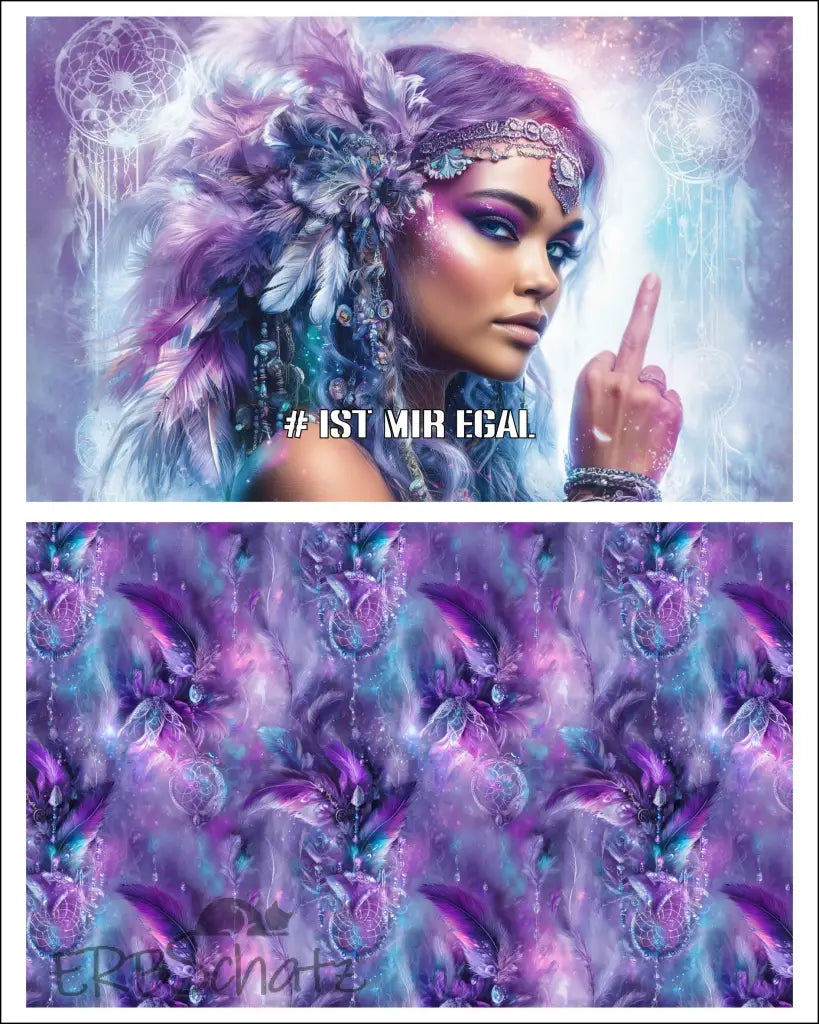 CutieMoney Duo KL Portemonnaie Panel Boho Girl #Egal | 16 x
