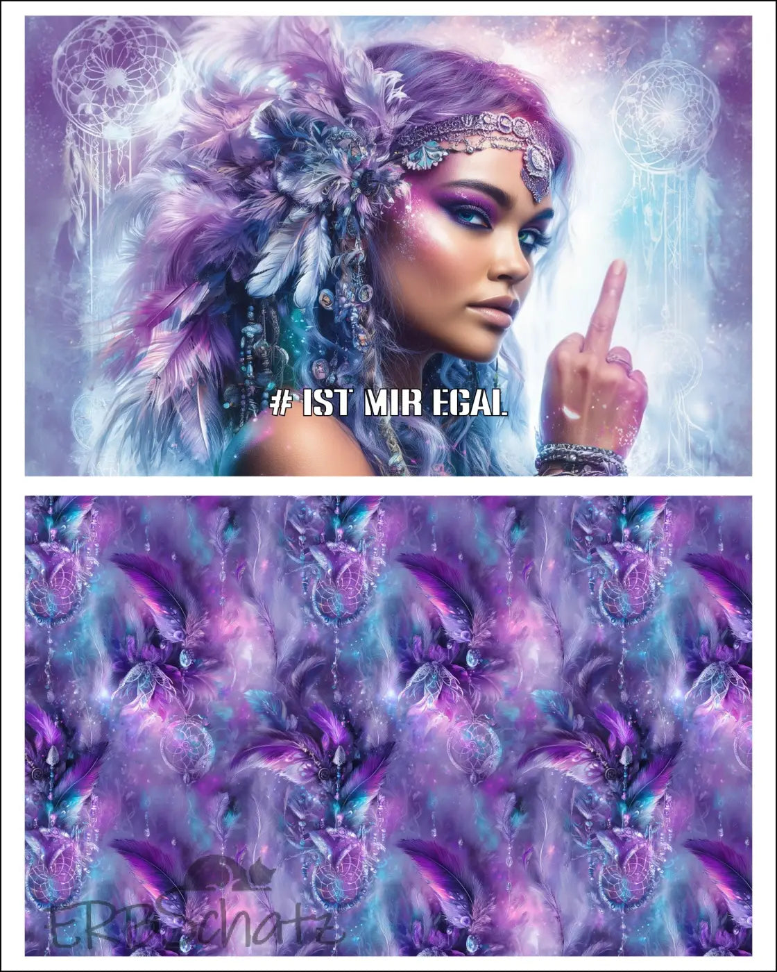 CutieMoney Duo KL Portemonnaie Panel Boho Girl #Egal