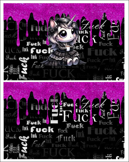 CutieMoney Duo KL Portemonnaie Panel Goth Unicorn | 16x20cm