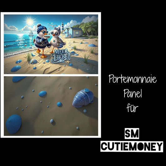CutieMoney Duo KL Portemonnaie Panel Meer Liebe | 16x20cm