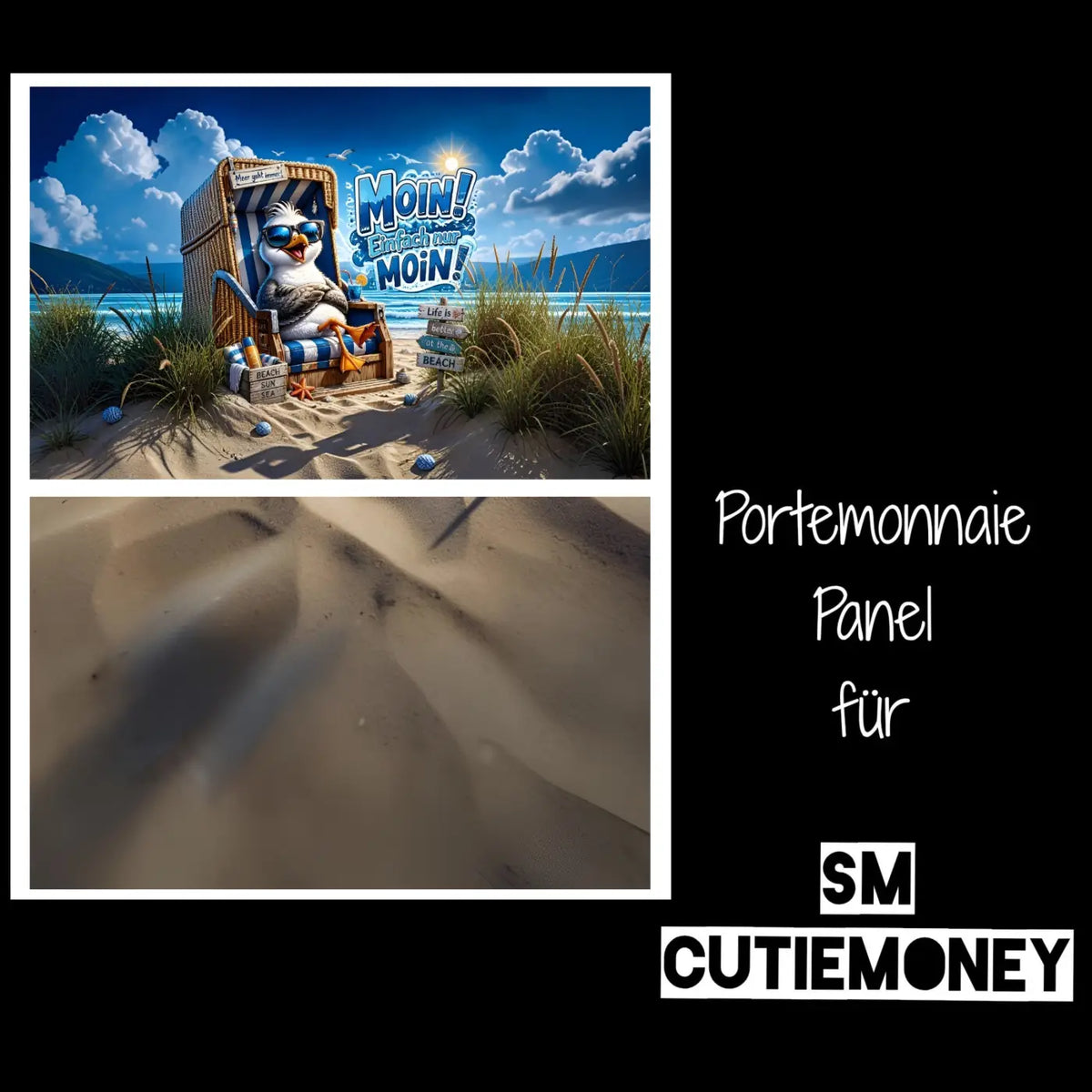 CutieMoney Duo KL Portemonnaie Panel Moin | 16x20cm - PP