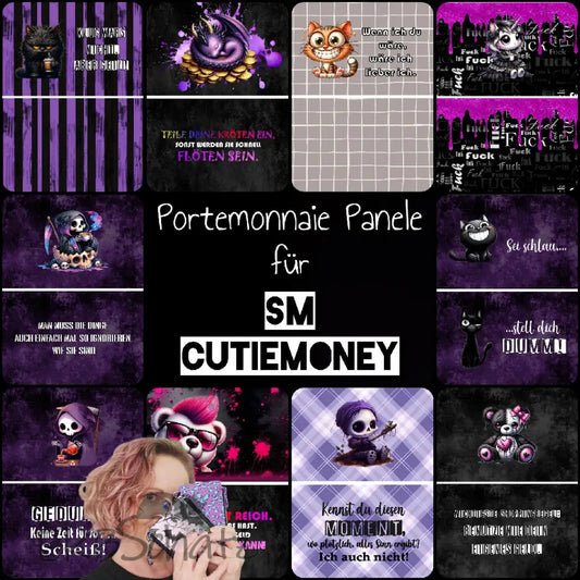 CutieMoney Duo KL Portemonnaie Panele Motiv & Spruch | 16 x