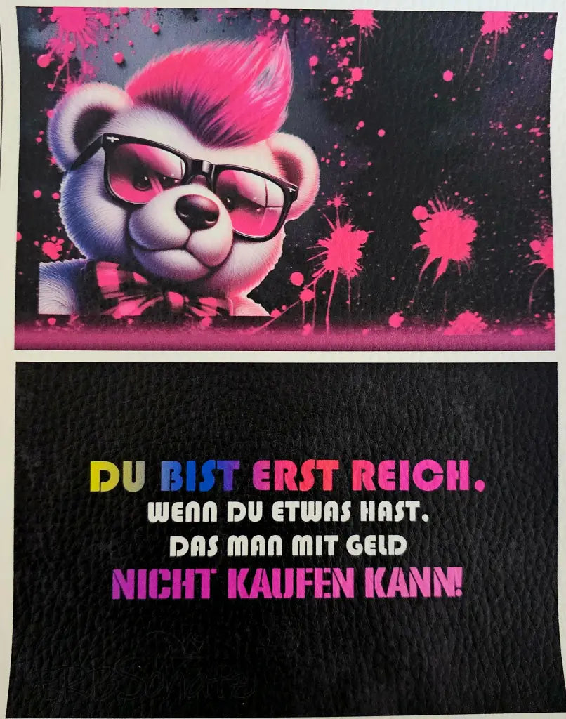 CutieMoney Duo KL Portemonnaie Panele Motiv & Spruch | 16 x