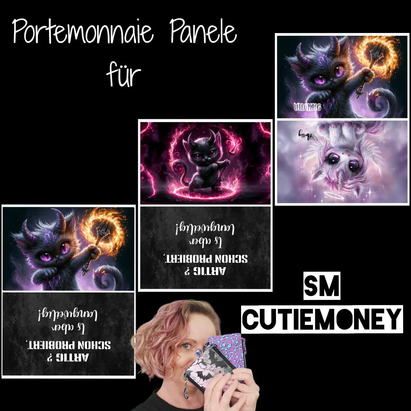 CutieMoney Oxford Duo Portemonnaie Panele | Artig/Unartig
