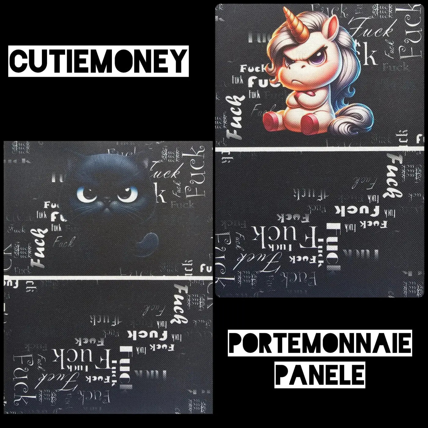 CutieMoney Oxford Duo Portemonnaie Panele | Grumpy Animals