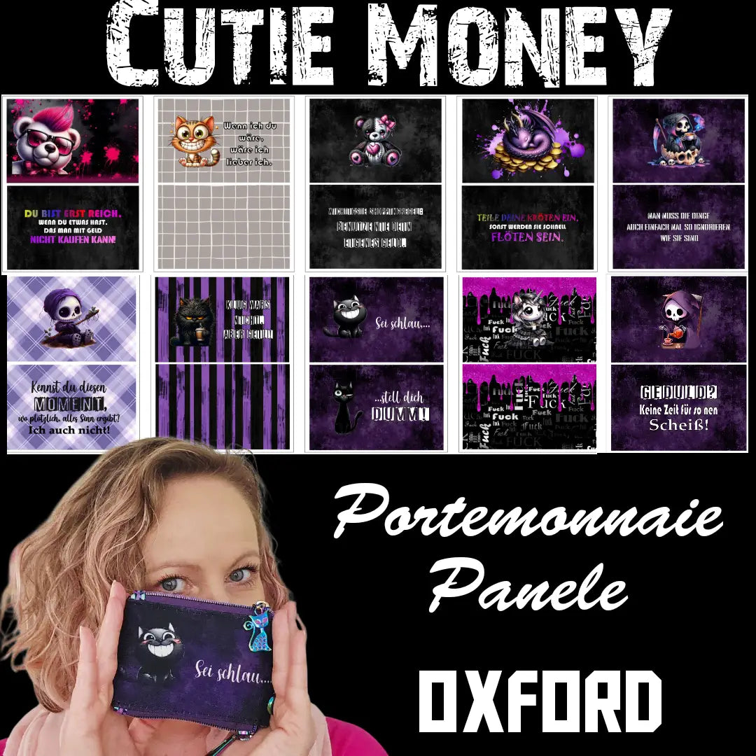 CutieMoney Oxford Duo Portemonnaie Panele Motiv & Spruch