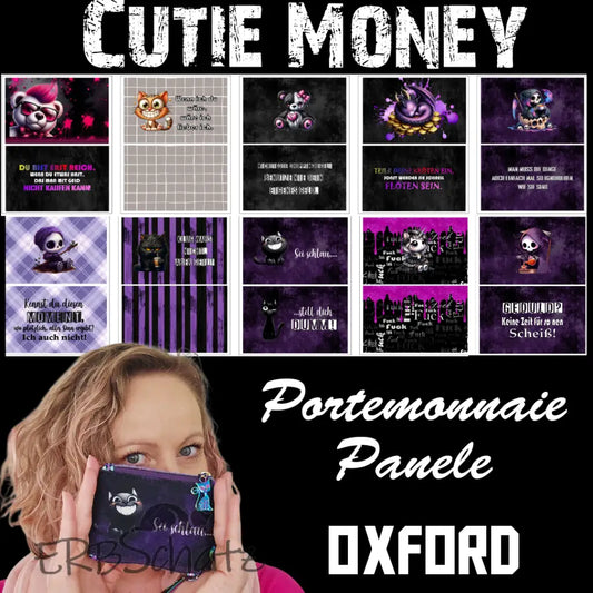 CutieMoney Oxford Duo Portemonnaie Panele Motiv & Spruch