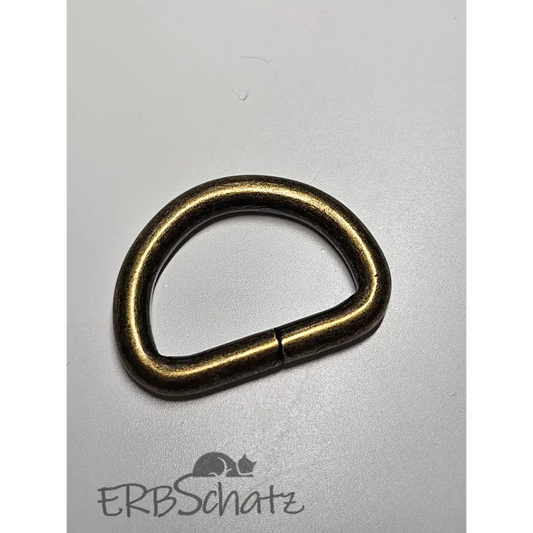 D - Ring Bronze breit für 25mm Gurtband