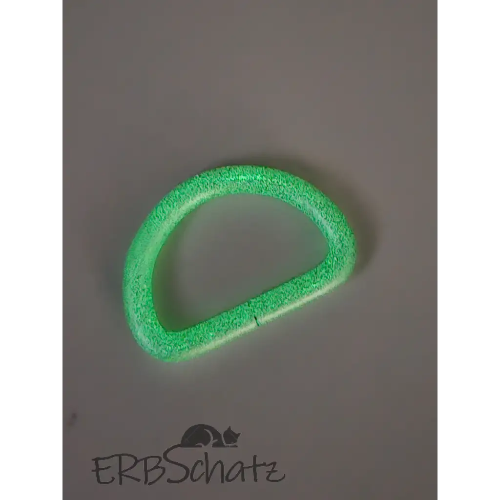 D-Ring Glowing in Dark für 25mm Gurtband - Glow in Dark