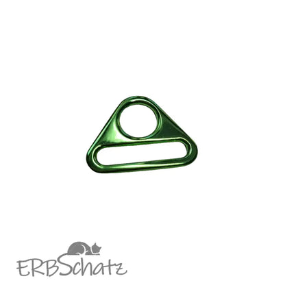 D-Ring mit Steg Metallic Colours für 25mm Gurtband - Grün