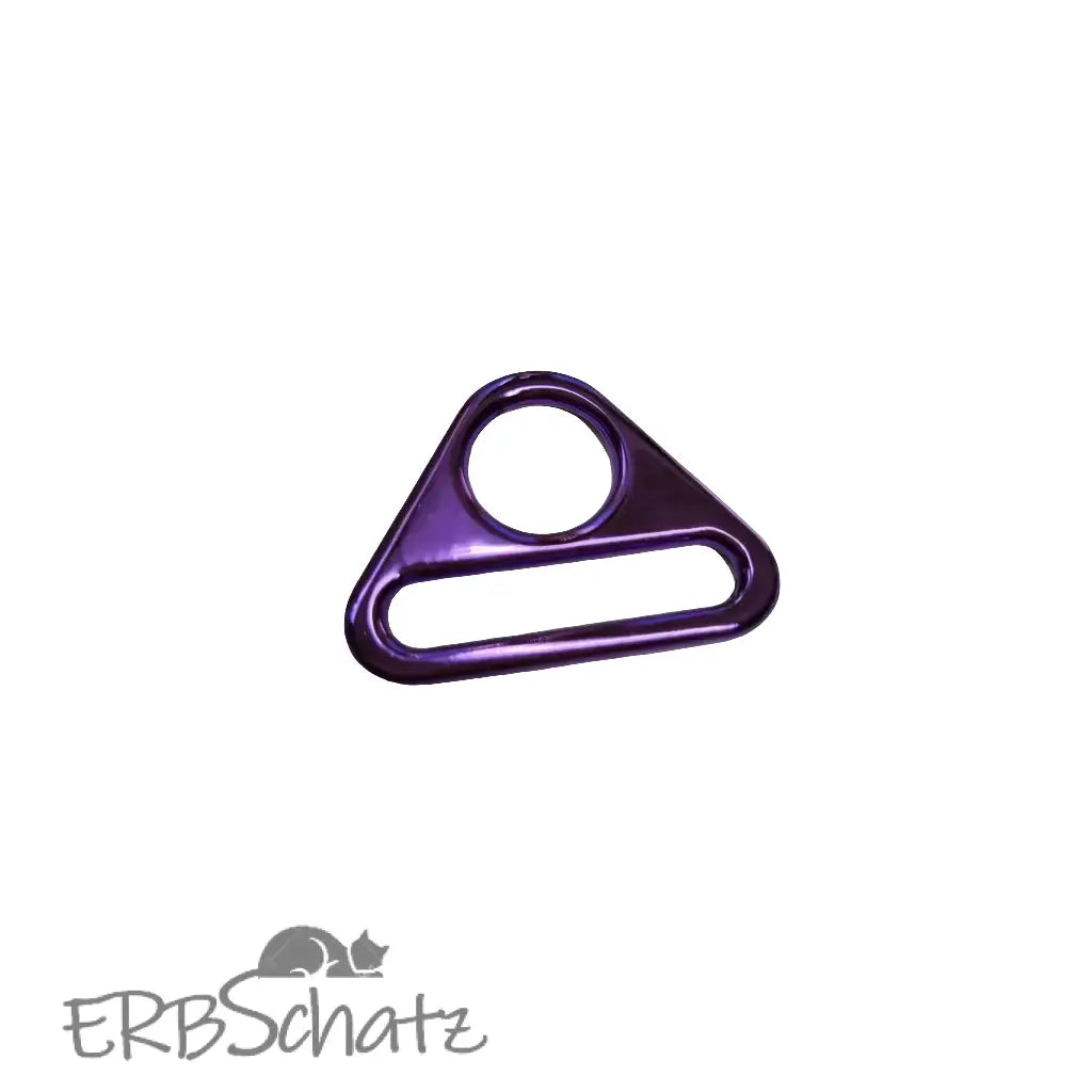 D-Ring mit Steg Metallic Colours für 25mm Gurtband - Lila
