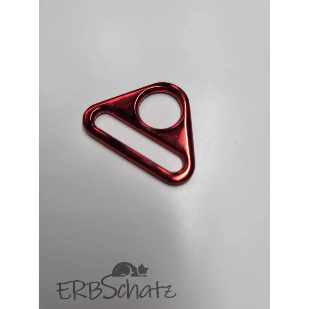 D-Ring mit Steg Metallic Colours für 25mm Gurtband - Rot