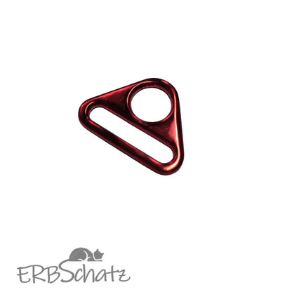 D-Ring mit Steg Metallic Colours für 25mm Gurtband - Rot