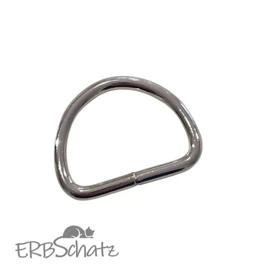D-Ring Silber Neu | Bruchlast 180 kg | für 25mm Gurtband