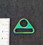 D-Ring mit Steg für 25mm Gurtband Rainbow