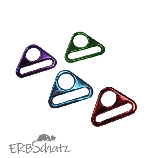 D-Ring mit Steg Metallic Colours für 25mm Gurtband Blau