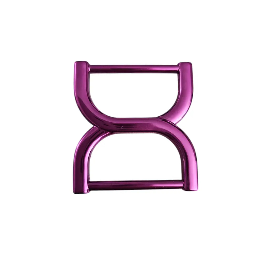 D-Ring X-Form (metallic Farben) für 25mm Gurtband Pink