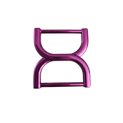 D-Ring X-Form (metallic Farben) für 25mm Gurtband Pink