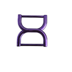 D-Ring X-Form (metallic Farben) für 25mm Gurtband Pink