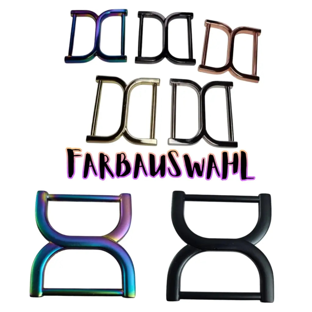 D-Ring X-Form (neue Farben) für 25mm Gurtband Gold