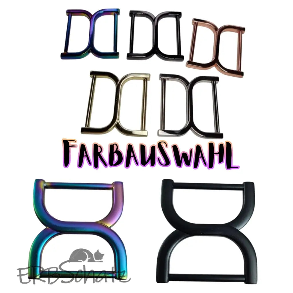 D-Ring X-Form (neue Farben) für 25mm Gurtband Gold
