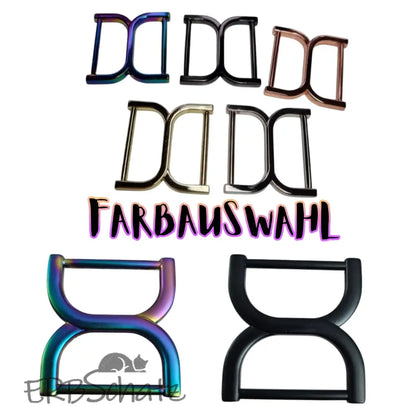 D-Ring X-Form (neue Farben) für 25mm Gurtband Gold
