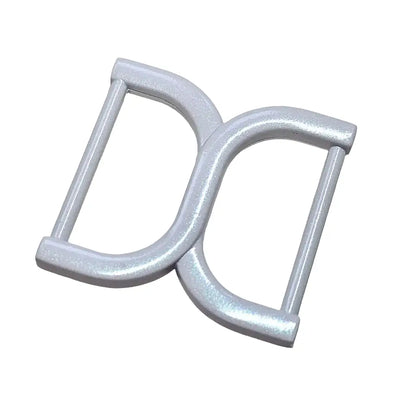 D-Ring X-Form (White Glossy Shimmer) für 25mm Gurtband