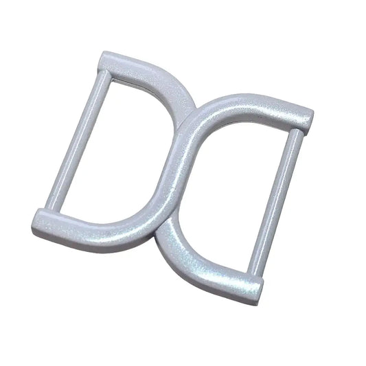 D-Ring X-Form (White Glossy Shimmer) für 25mm Gurtband