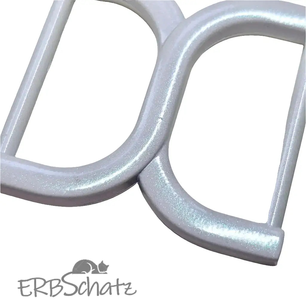D-Ring X-Form (White Glossy Shimmer) für 25mm Gurtband
