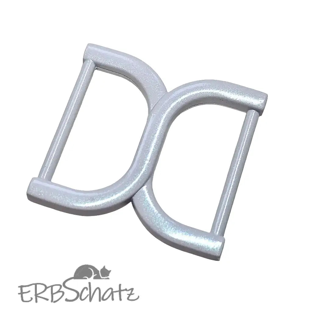 D-Ring X-Form (White Glossy Shimmer) für 25mm Gurtband