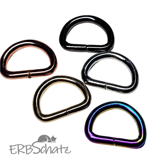 D-Ringe Farbauswahl für 20mm Gurtband Rainbow