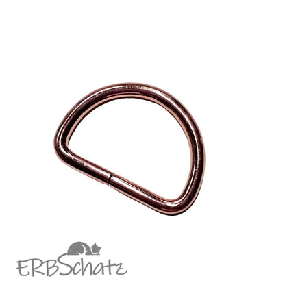 D-Ringe Farbauswahl für 38mm Gurtband - Roségold