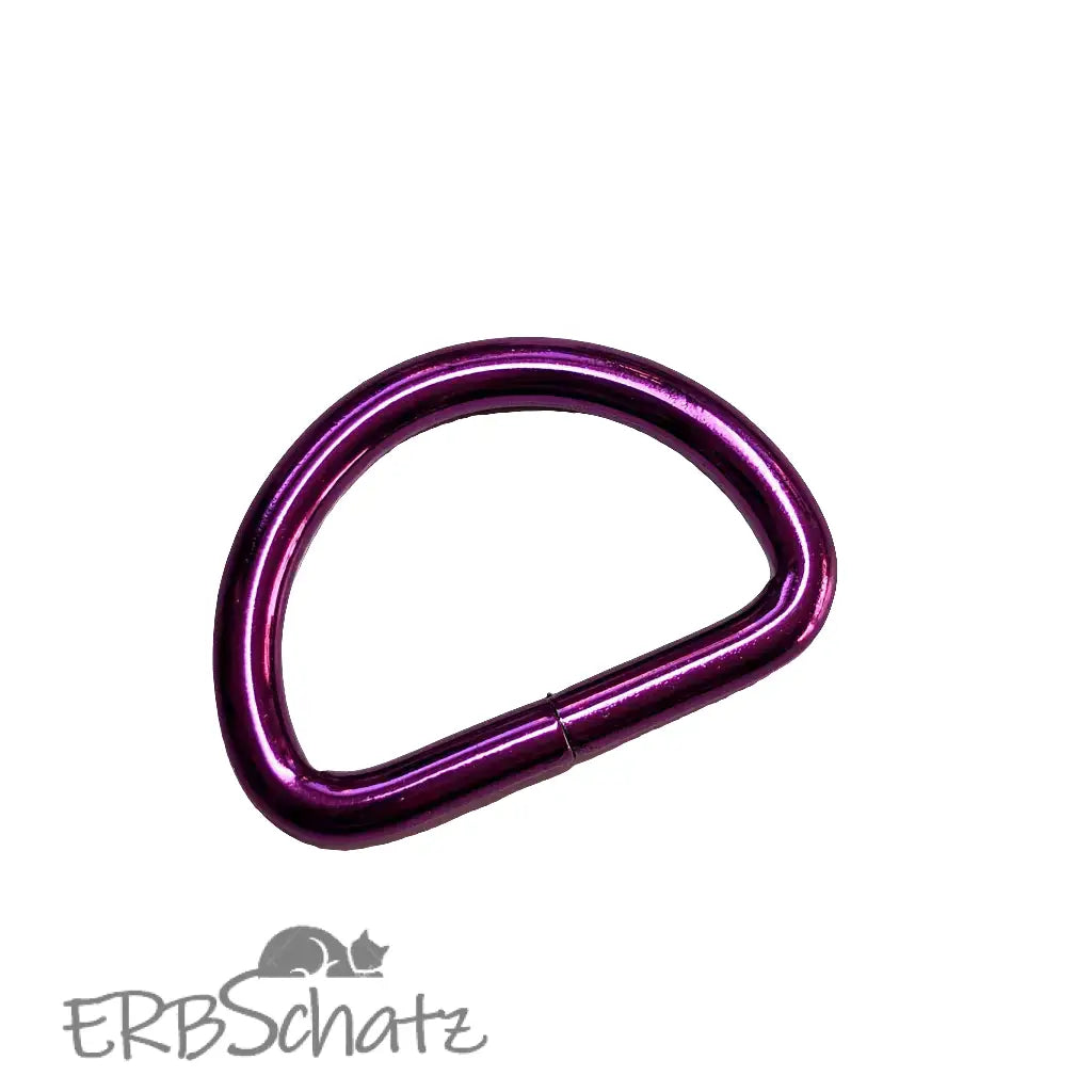 D-Ringe Metallic Colours für 25mm Gurtband Pink