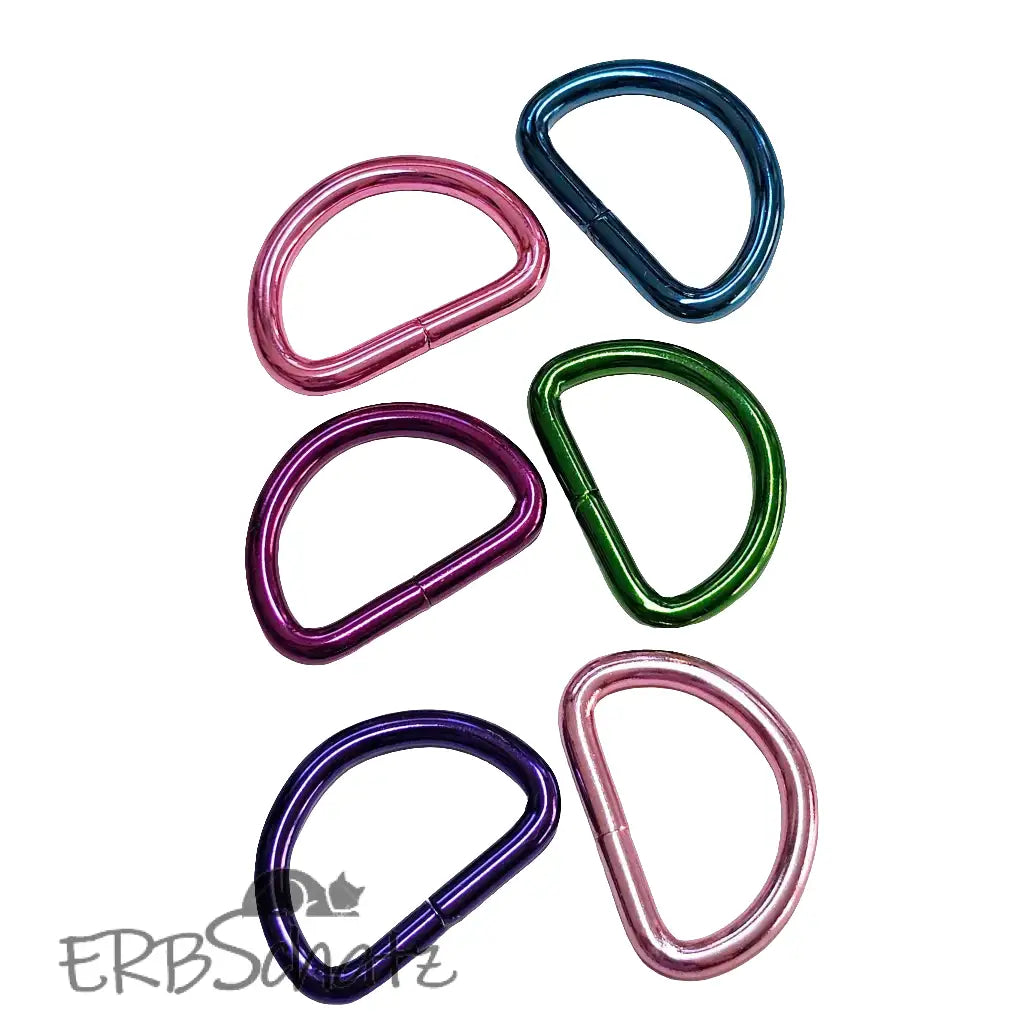 D-Ringe Metallic Colours für 25mm Gurtband Pink