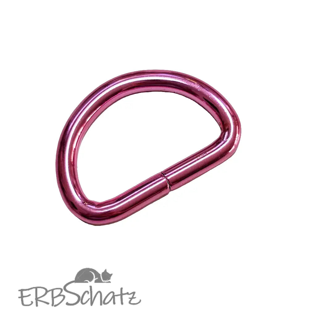 D-Ringe Metallic Colours für 25mm Gurtband Pink