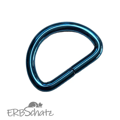 D-Ringe Metallic Colours für 25mm Gurtband - Blau