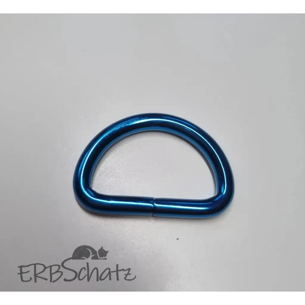 D-Ringe Metallic Colours für 25mm Gurtband - Blau