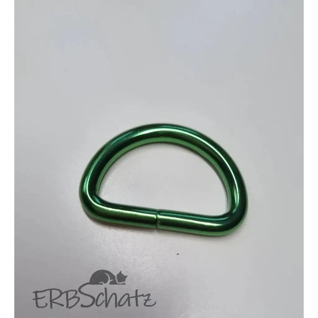 D-Ringe Metallic Colours für 25mm Gurtband - Grün