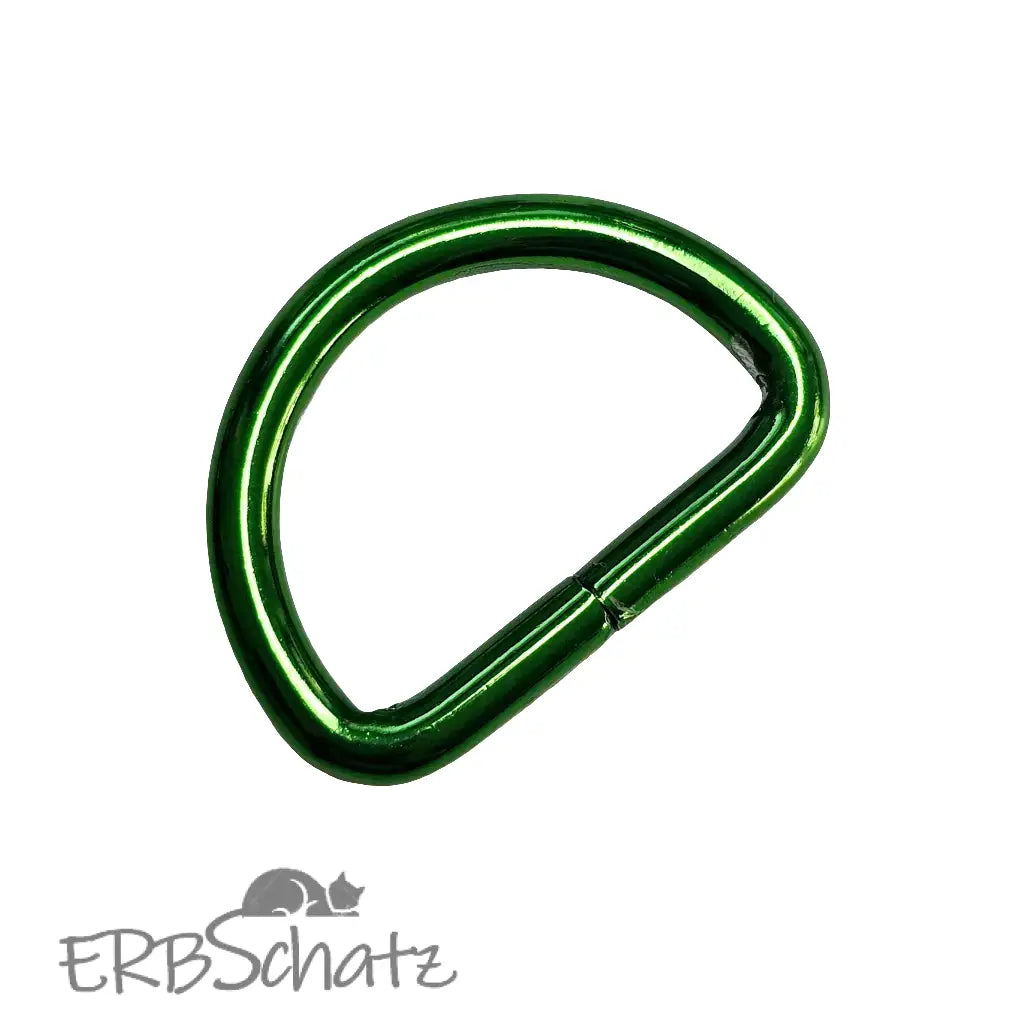 D-Ringe Metallic Colours für 25mm Gurtband - Grün