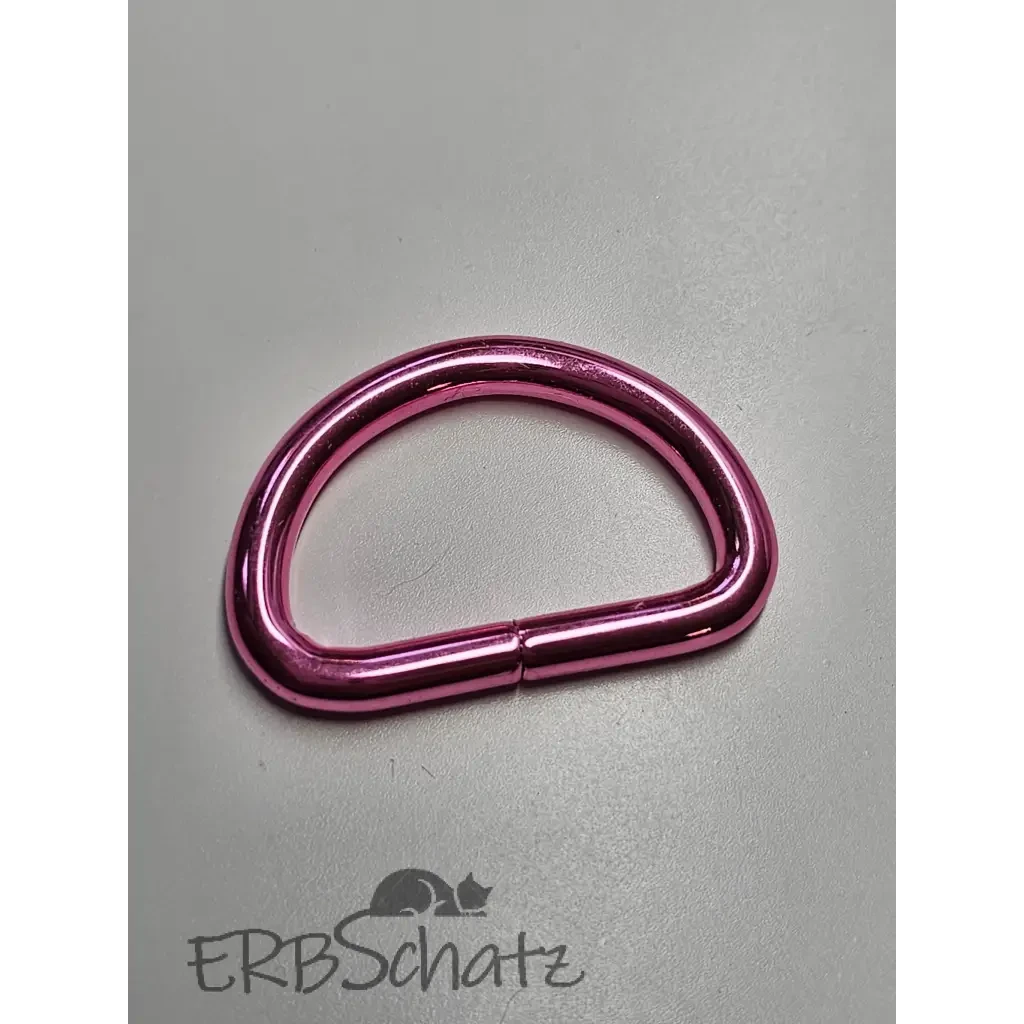 D-Ringe Metallic Colours für 25mm Gurtband - Light Pink