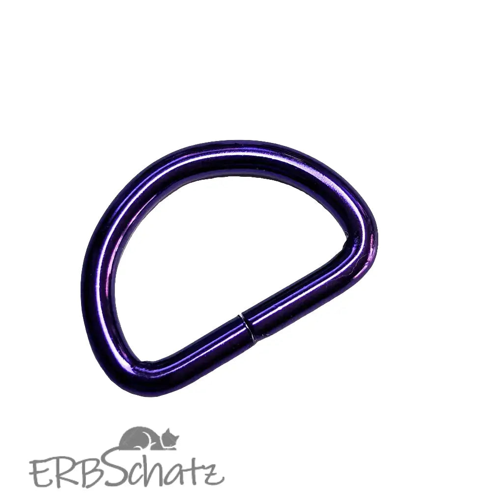 D-Ringe Metallic Colours für 25mm Gurtband - Lila